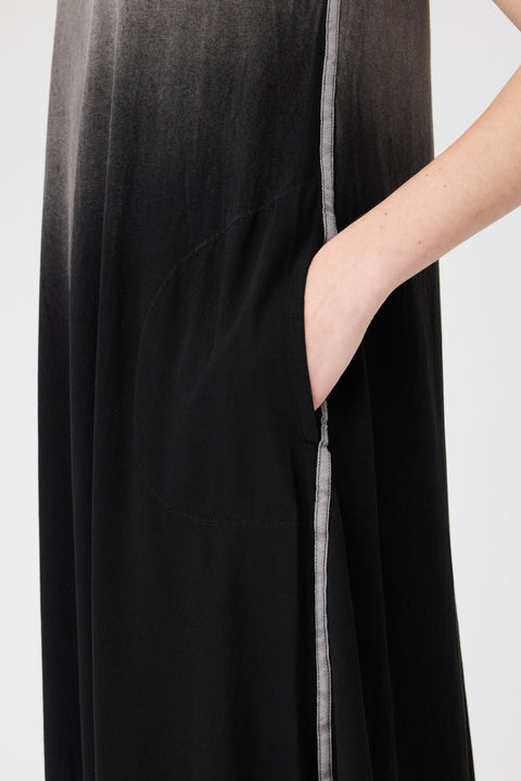 Faded Black Short Sleeve Drama Maxi RA-DRESS PREFALL'24      View 6 