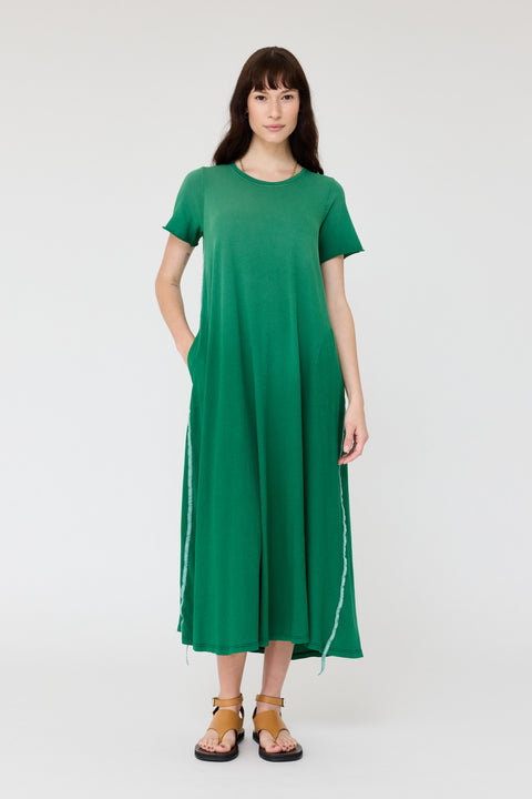 Faded Jade Short Sleeve Drama Maxi