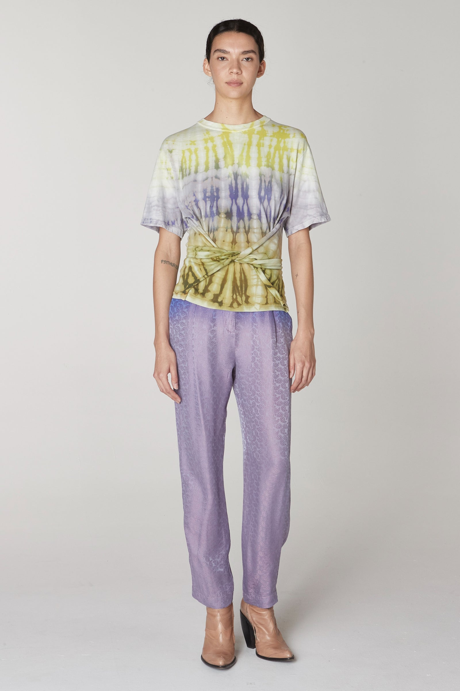 Moss/Lavender Tr Corset T-Shirt