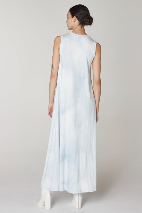 Soft Blue Tr Sleevess Christy Dress   View 4 