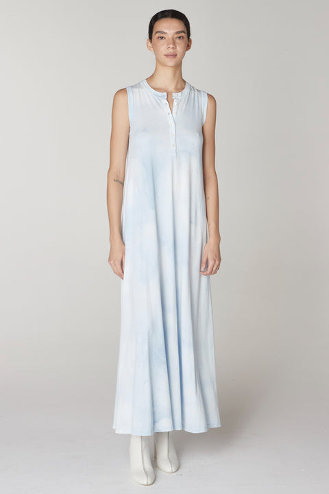 Soft Blue Tr Sleevess Christy Dress   View 1 