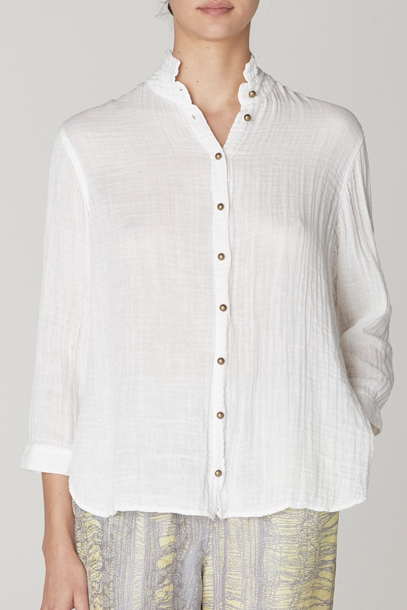 Washed White Lauren Blouse