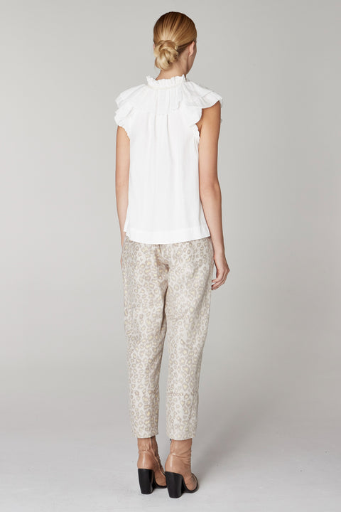 Washed White Lotus Blouse RA-TOP ARCHIVE-PREFALL'23      View 4 