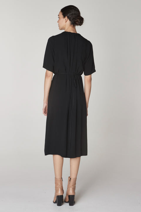 Black Short Sleeve Tatiana Dress   View 4 