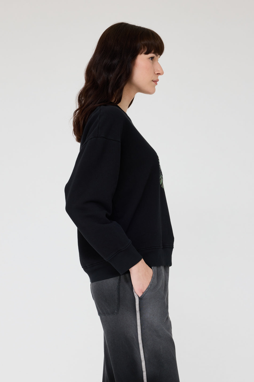 Black Yves Sweatshirt RA-TOP PREFALL'24   