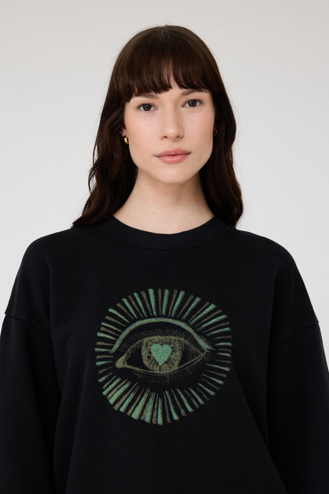 Black Yves Sweatshirt RA-TOP PREFALL'24    View 3