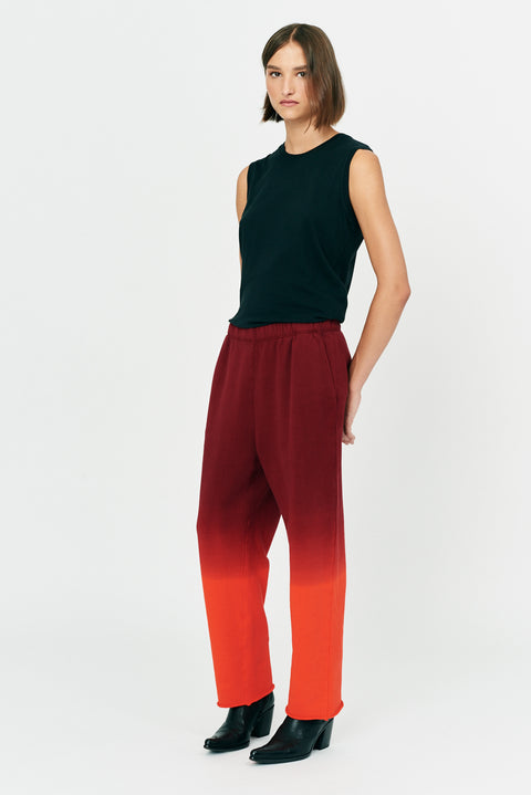 Fire Gradient Reflective Pond and Jersey Ankle Pant Full Side View   View 4 
