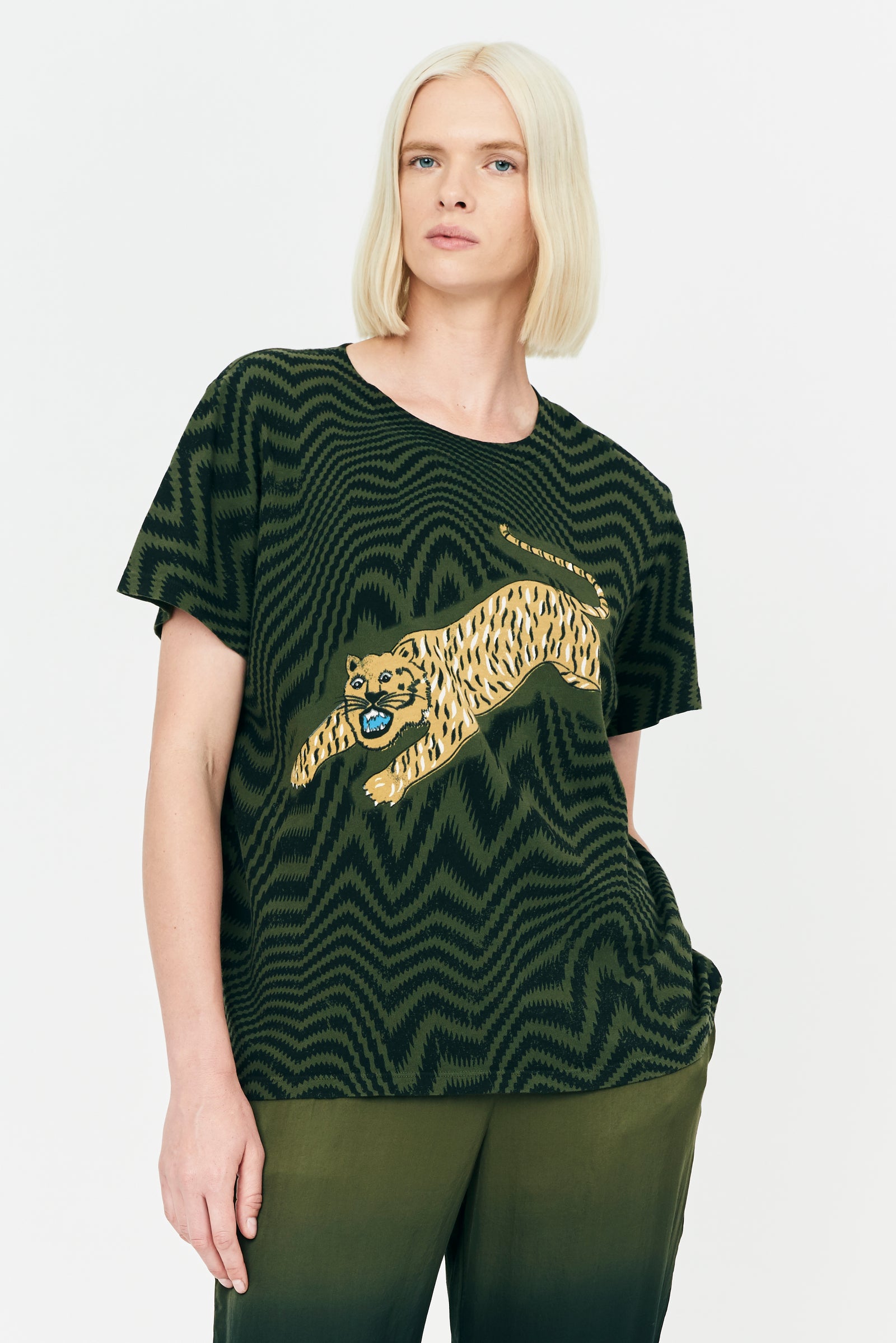 Forest Tiger Vibrations Screen Print New Boyfriend RA-TOP/JERSEY ARCHIVE-FALL2'22   