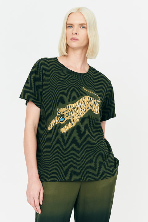 Forest Tiger Vibrations Screen Print New Boyfriend RA-TOP/JERSEY ARCHIVE-FALL2'22      View 1 