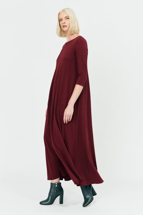 Sienna Classic Jersey Drama Maxi Dress Full Side View   View 3 