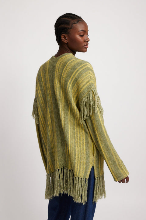 Forest Stripes Cardigan Sweater   View 2 