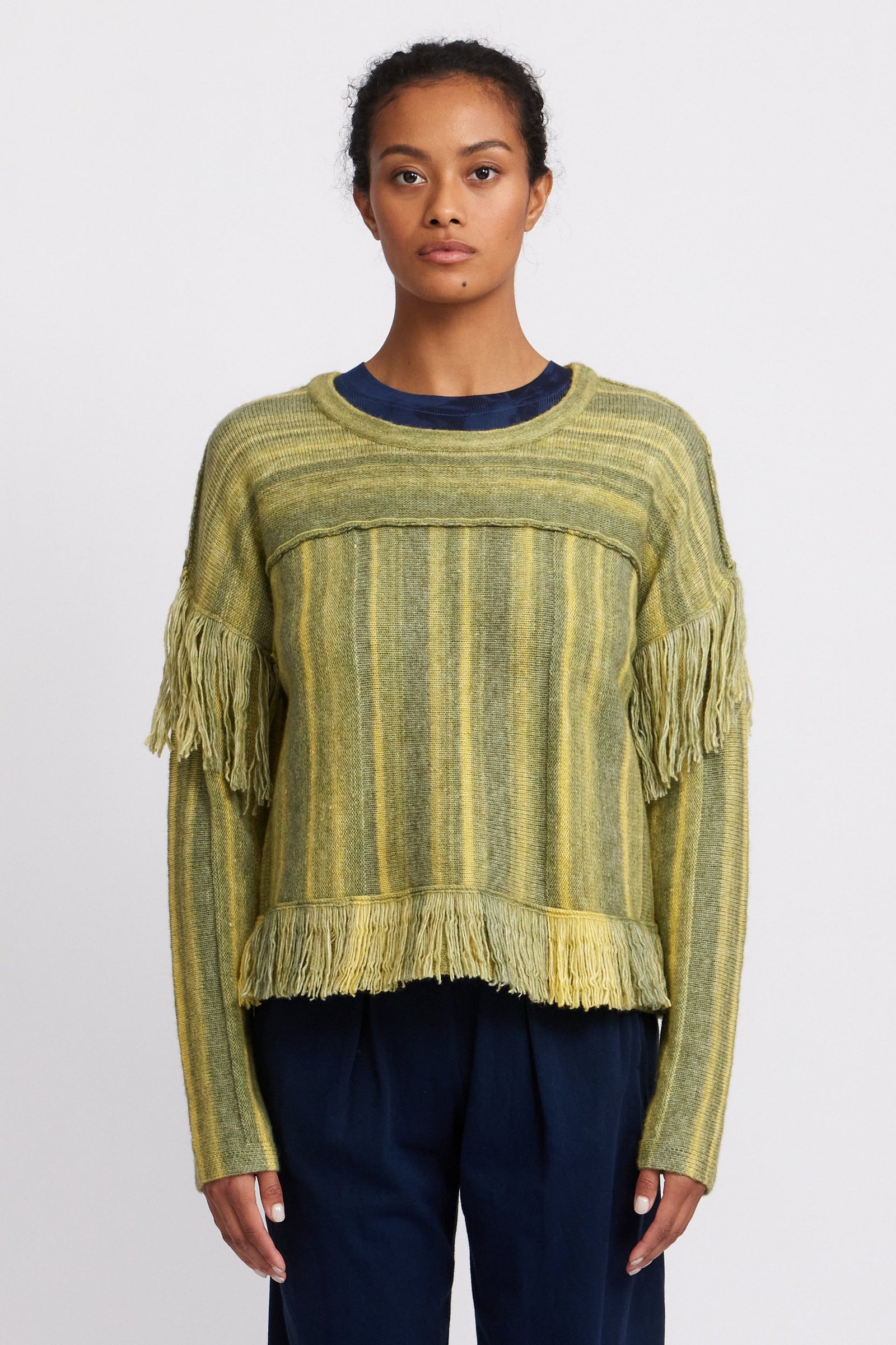 Forest Stripes Pullover Sweater