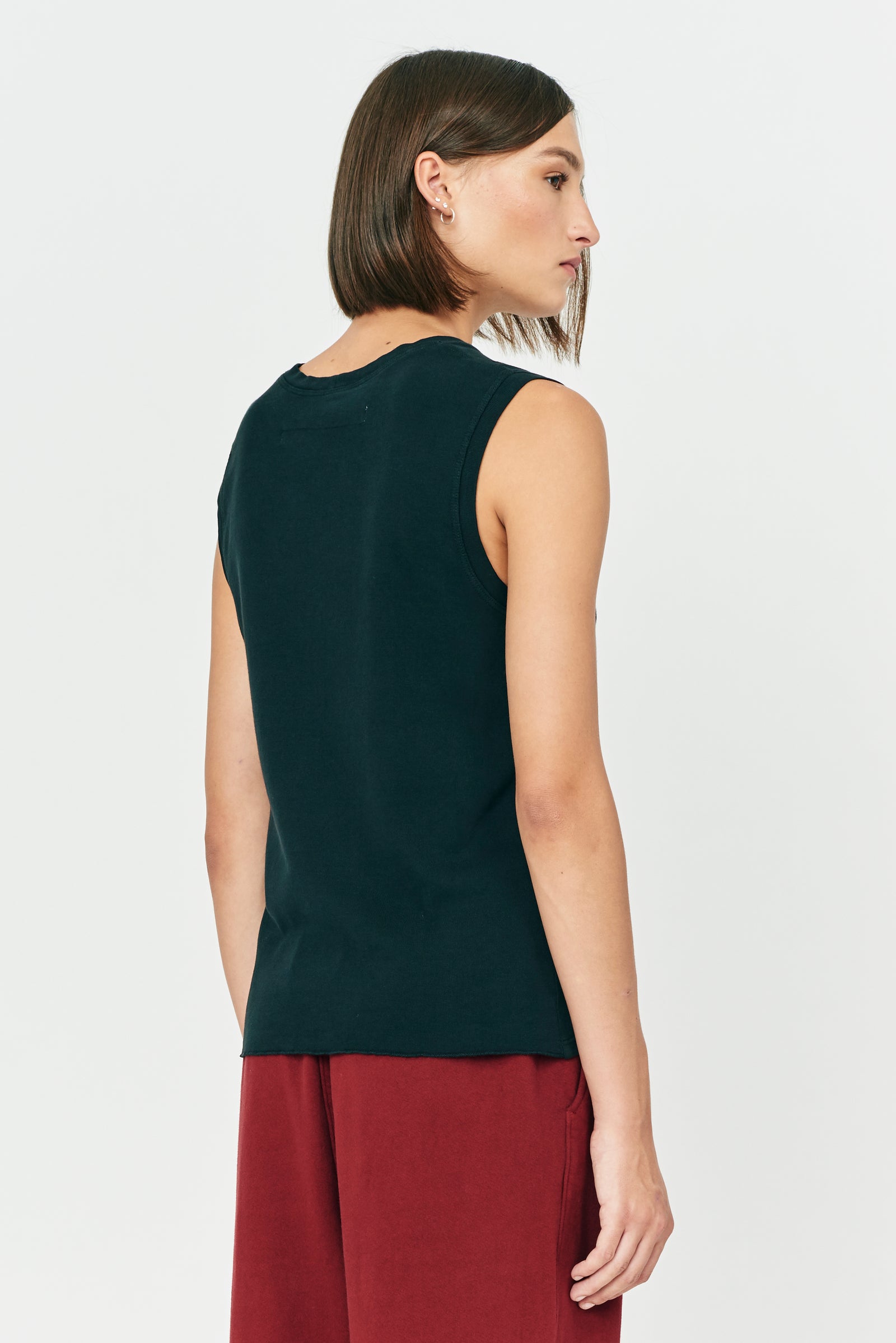 Black Classic Jersey Fitted Muscle Tee RA-TOP/JERSEY ARCHIVE-FALL2'22   