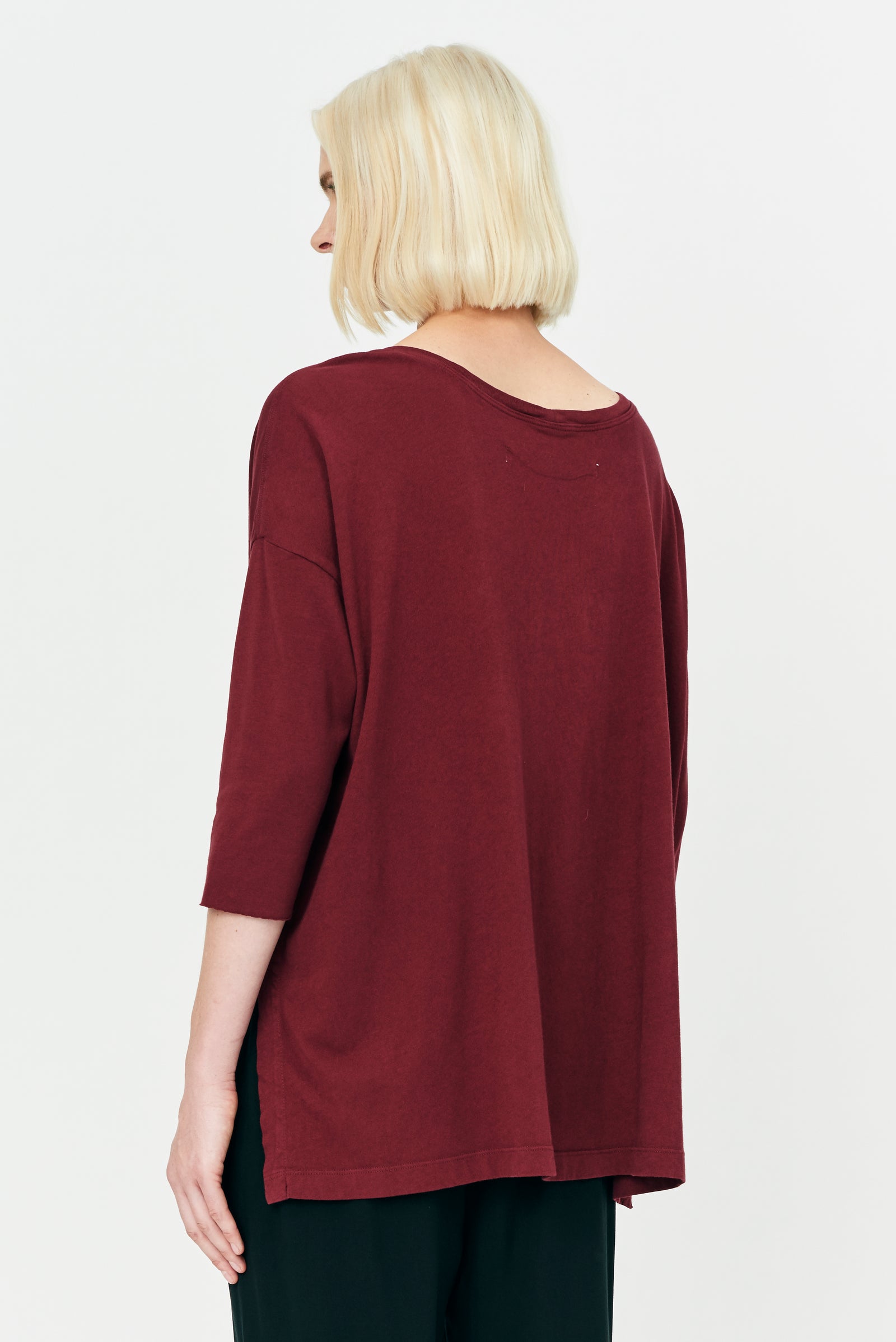Sienna Classic Jersey Cocoon Shirt Back Close-Up View