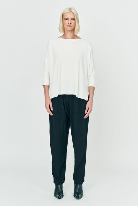Washed White Classic Jersey Cocoon Shirt RA-TOP/JERSEY ARCHIVE-FALL2'22      View 1 