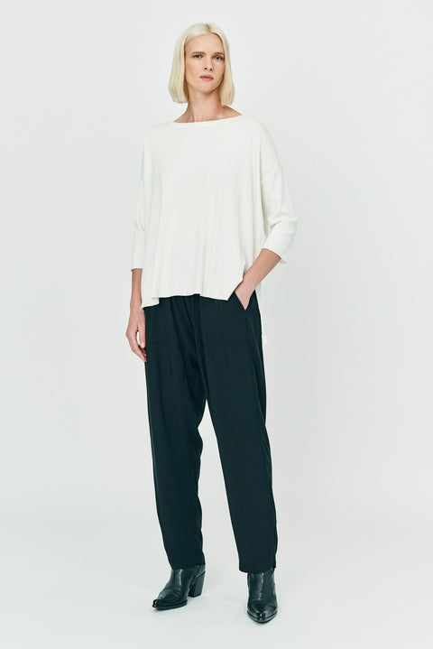 Washed White Classic Jersey Cocoon Shirt RA-TOP/JERSEY ARCHIVE-FALL2'22      View 3 