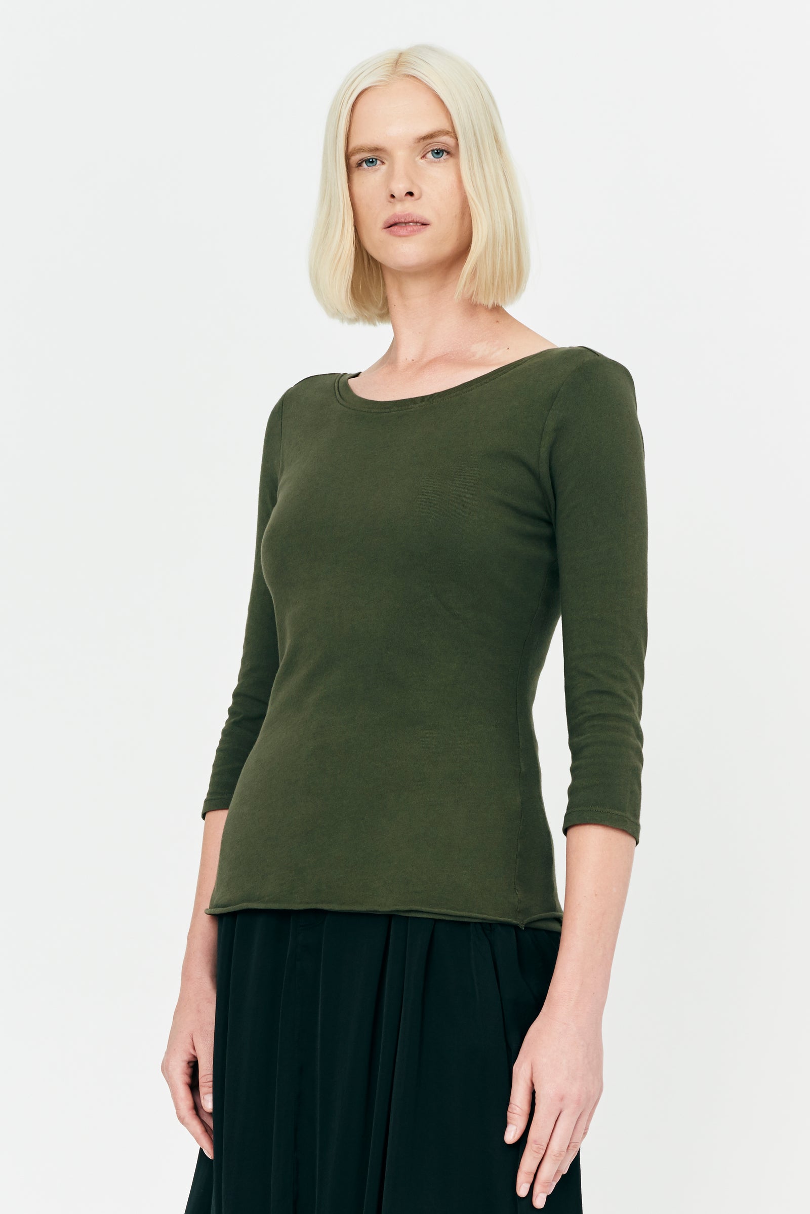 Sage Brush Classic Jersey Double Layer Top Front Close-Up View