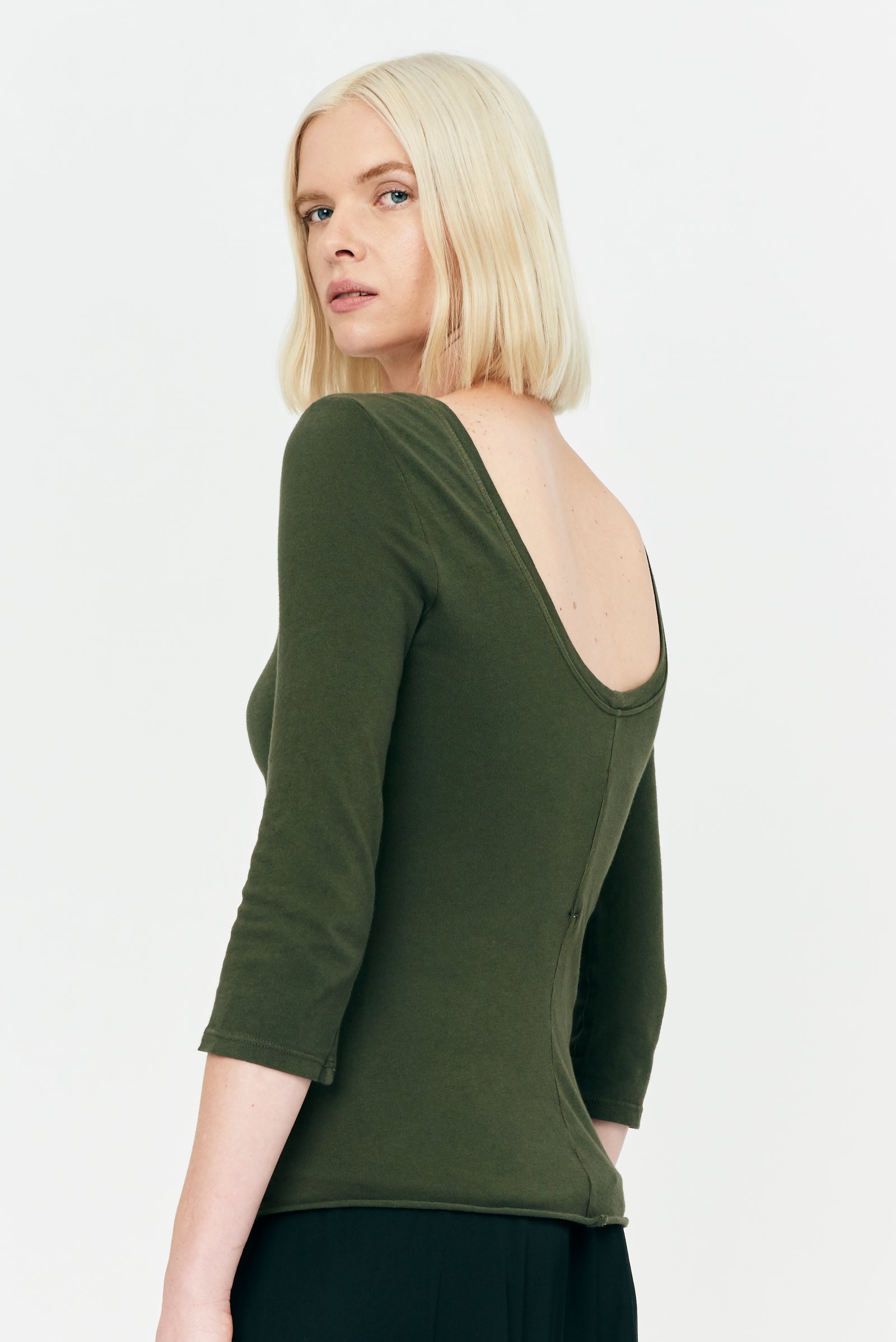 Sage Brush Classic Jersey Double Layer Top Back Close-Up View