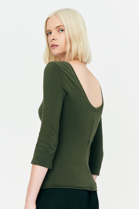 Sage Brush Classic Jersey Double Layer Top Back Close-Up View   View 3 