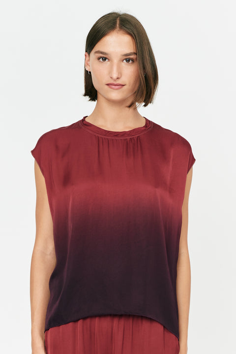 Sienna Gradient Ghost Ranch Matte Satin Pop Over Top RA-TOP ARCHIVE-FALL2'22      View 1 