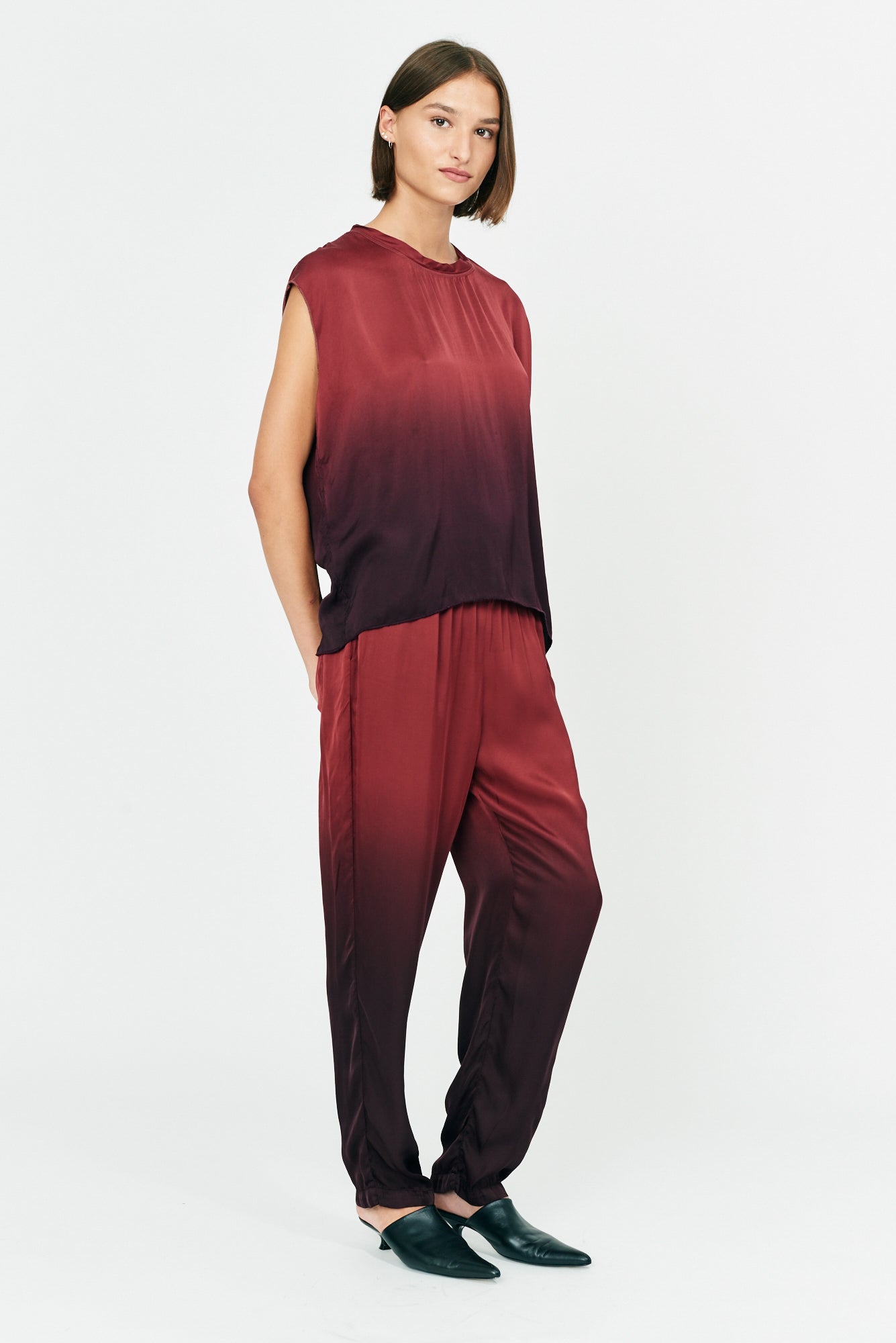 Sienna Gradient Ghost Ranch Matte Satin Pop Over Top RA-TOP ARCHIVE-FALL2'22   