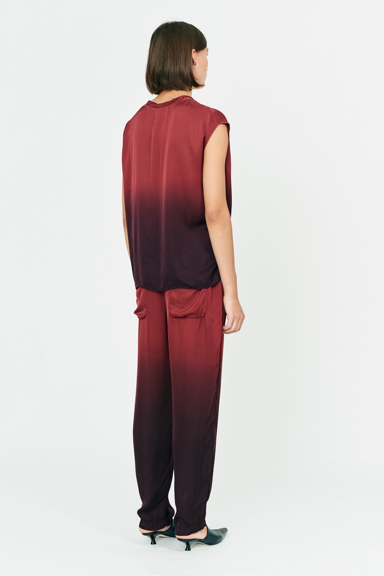Sienna Gradient Ghost Ranch Matte Satin Pop Over Top RA-TOP ARCHIVE-FALL2'22   