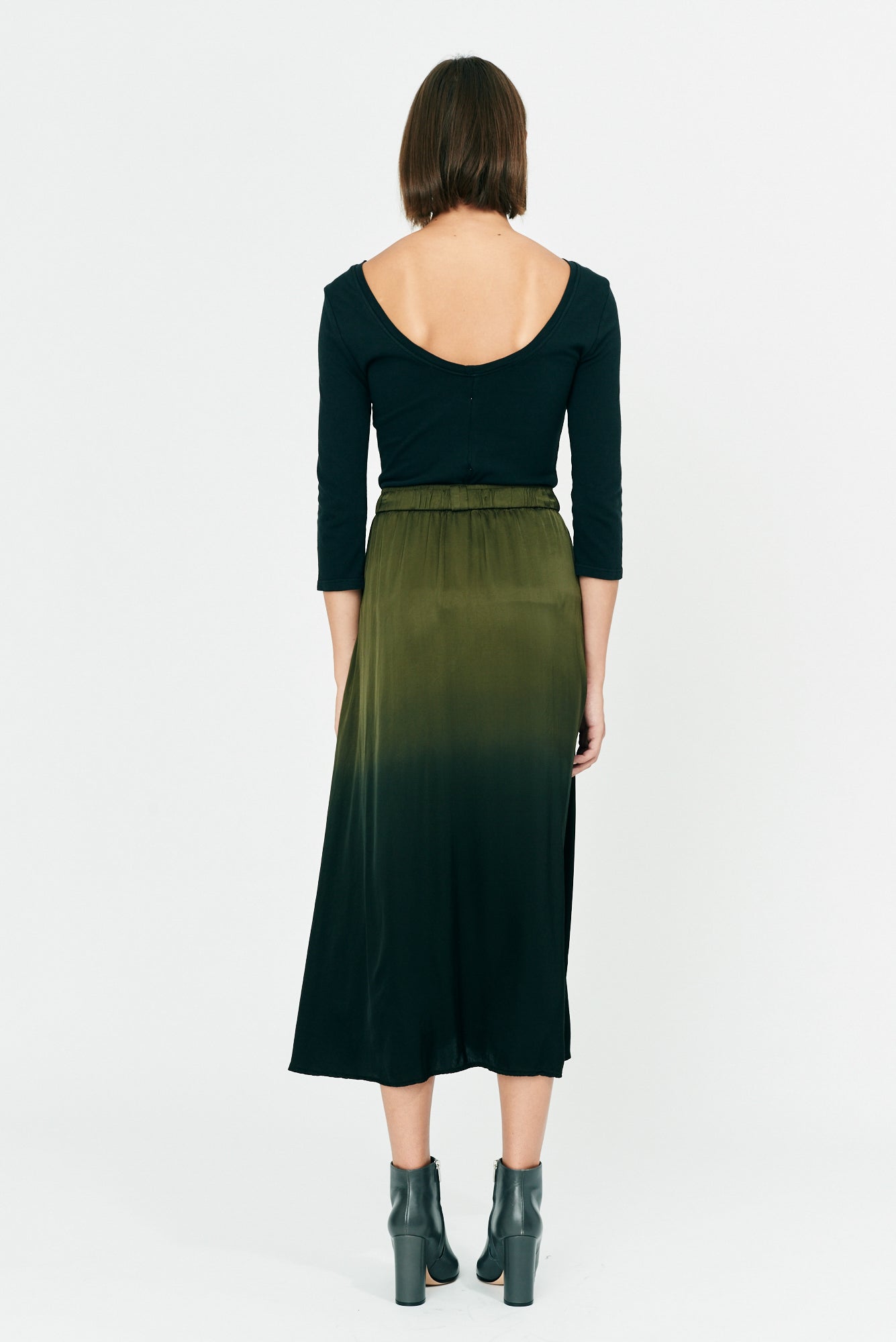 Forest Gradient Ghost Ranch Matte Satin Lily Skirt Full Back View
