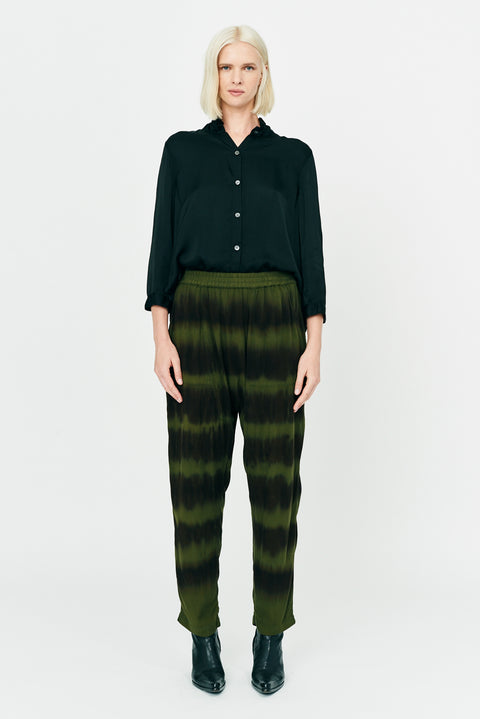 Forest Black and Stripes Tie Dye Ghost Ranch Soft Twill Sunday Pant Full Front View   View 3 