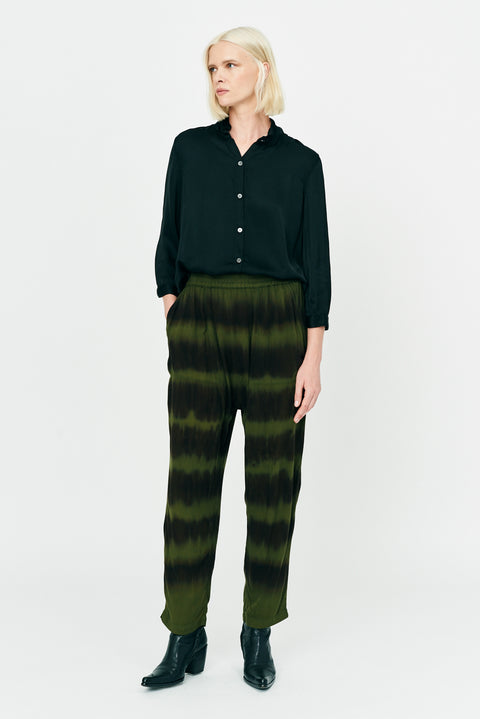 Forest Black and Stripes Tie Dye Ghost Ranch Soft Twill Sunday Pant Full Front View   View 1 