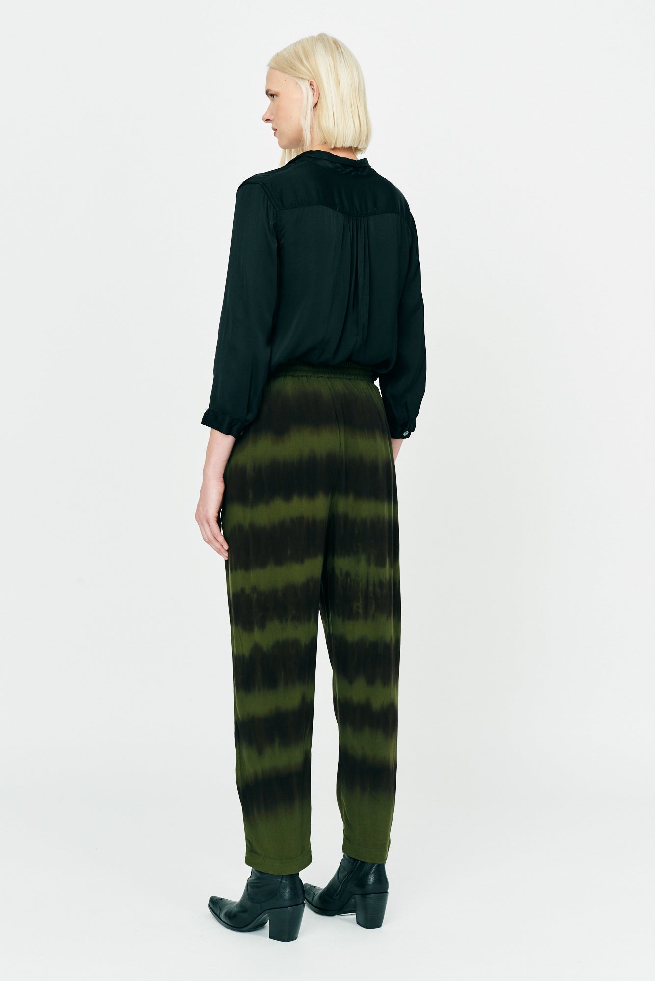 Forest Black and Stripes Tie Dye Ghost Ranch Soft Twill Sunday Pant Full Back View