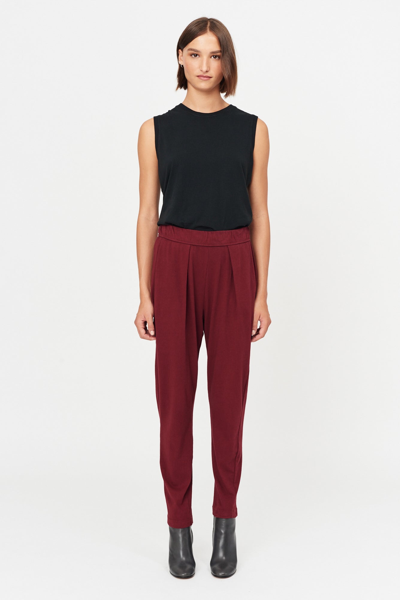 Sienna Classic Jersey Easy Pant Full Front View