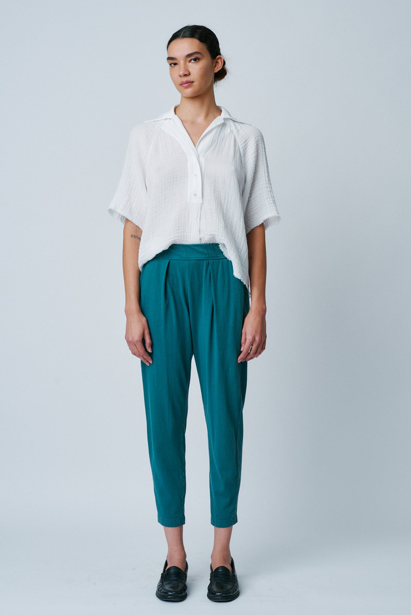 Teal Classic Jersey Easy Pant