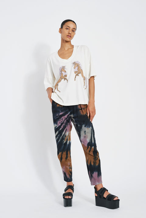 Black Fireworks Tie Dye Classic Jersey Easy Pant RA-PANT/JERSEY ARCHIVE-HOLIDAY'22      View 2 