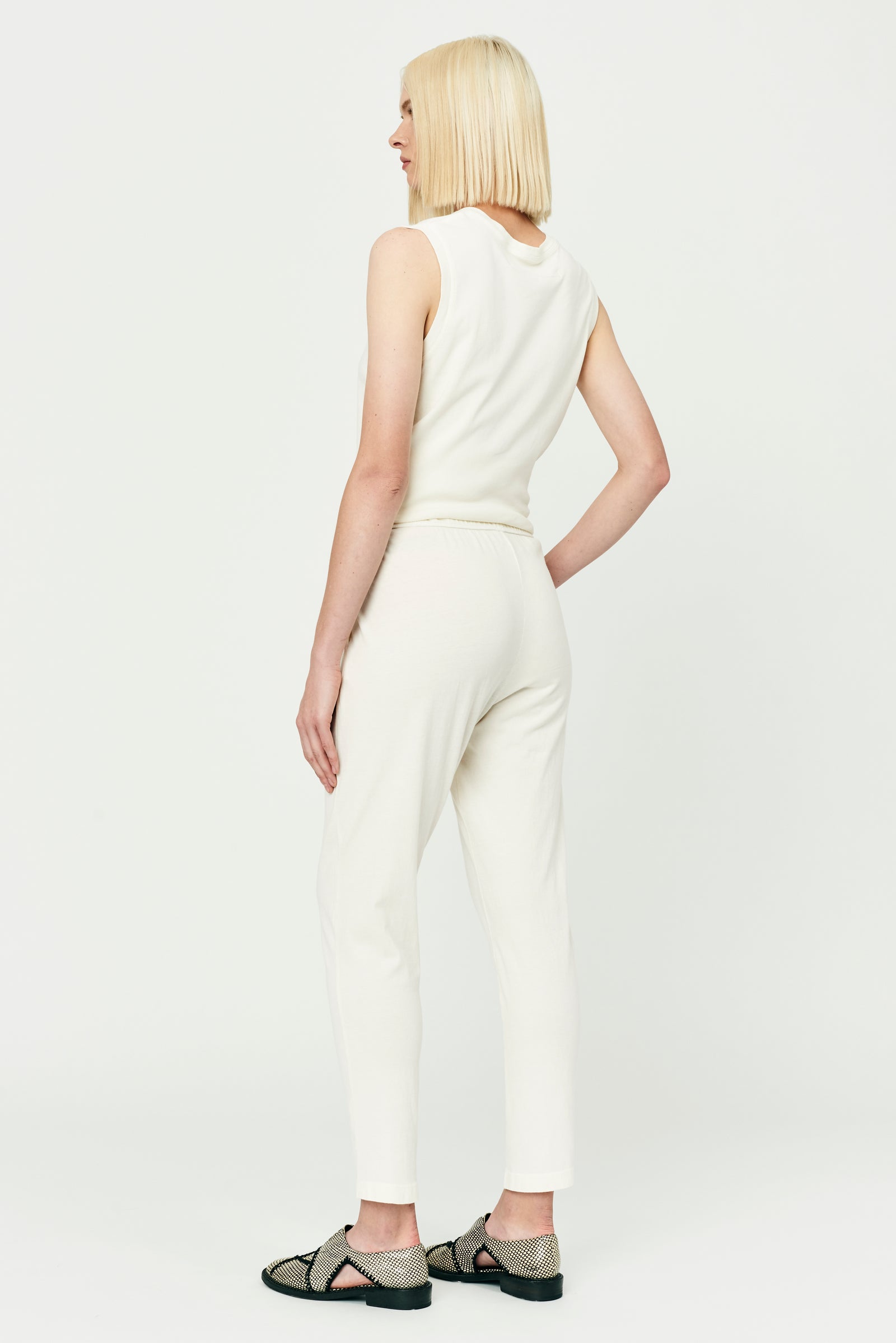 Dirty White Classic Jersey Easy Pant