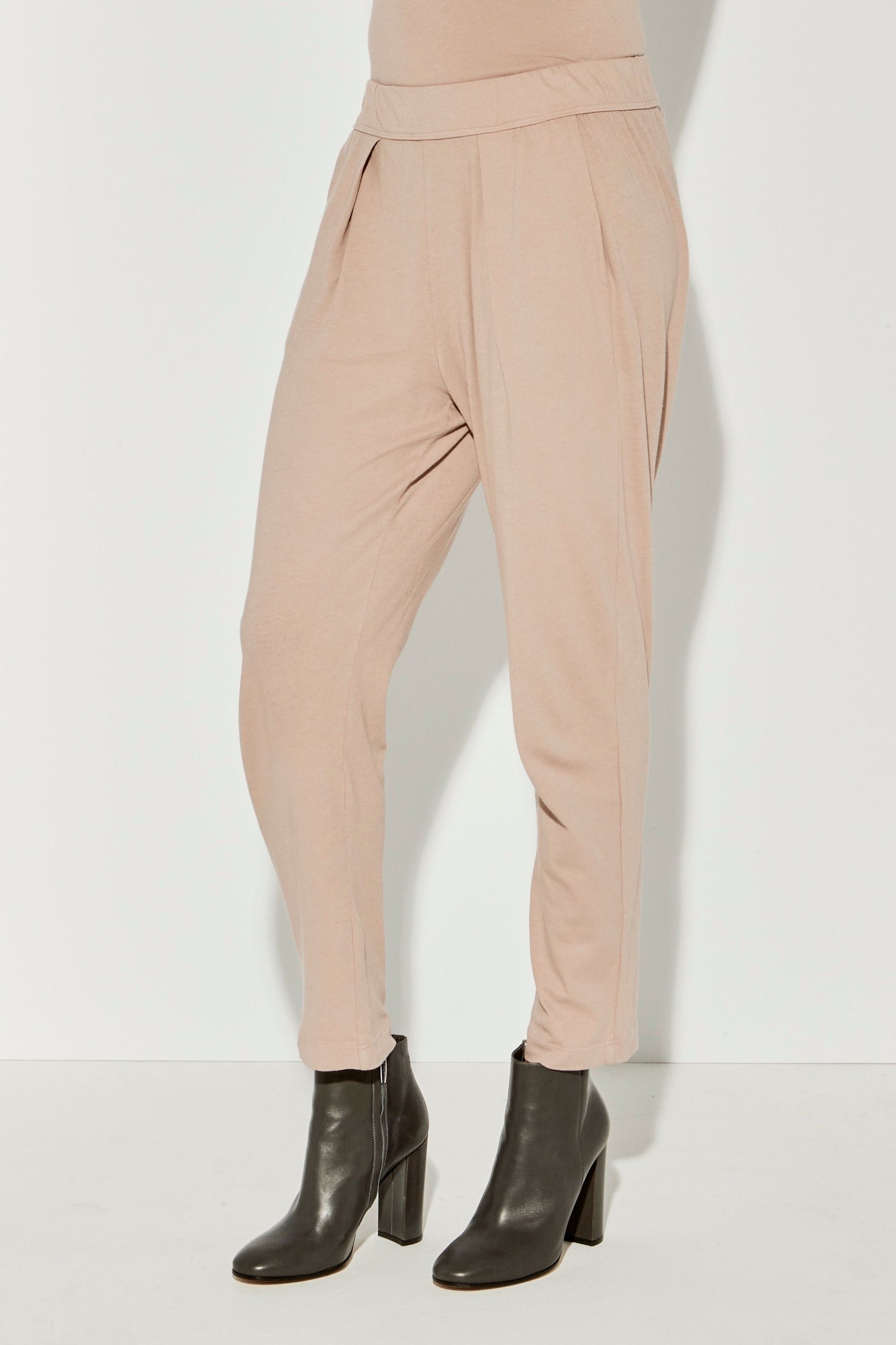 Petal Pink Classic Jersey Easy Pant Full Side View