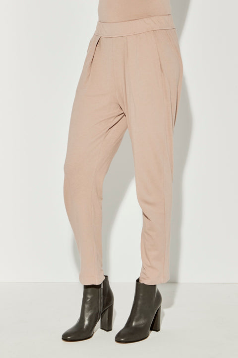 Petal Pink Classic Jersey Easy Pant Full Side View   View 3 