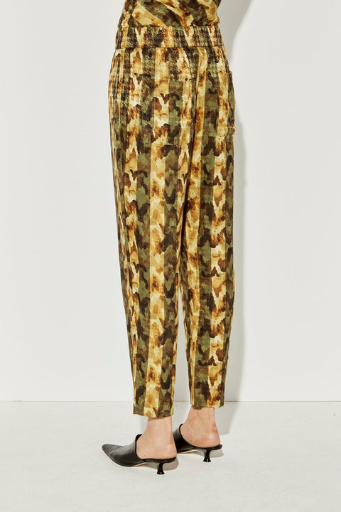 Yellow Trees Printed Silk Fez Pants RA-PANT ARCHIVE-PRESPRING'23      View 4 