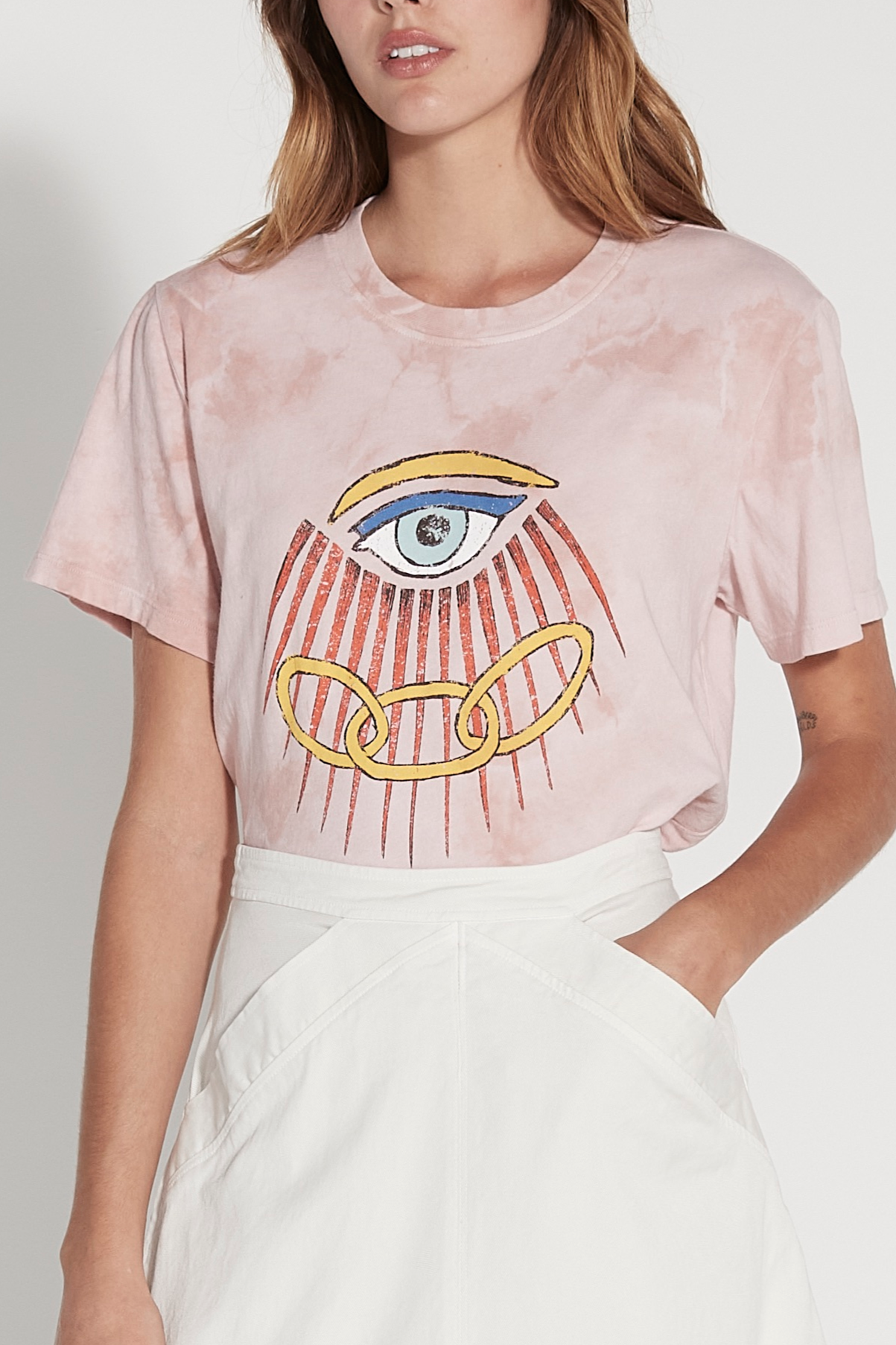Rose Eye Betty Tshirt Front Close-Up View
