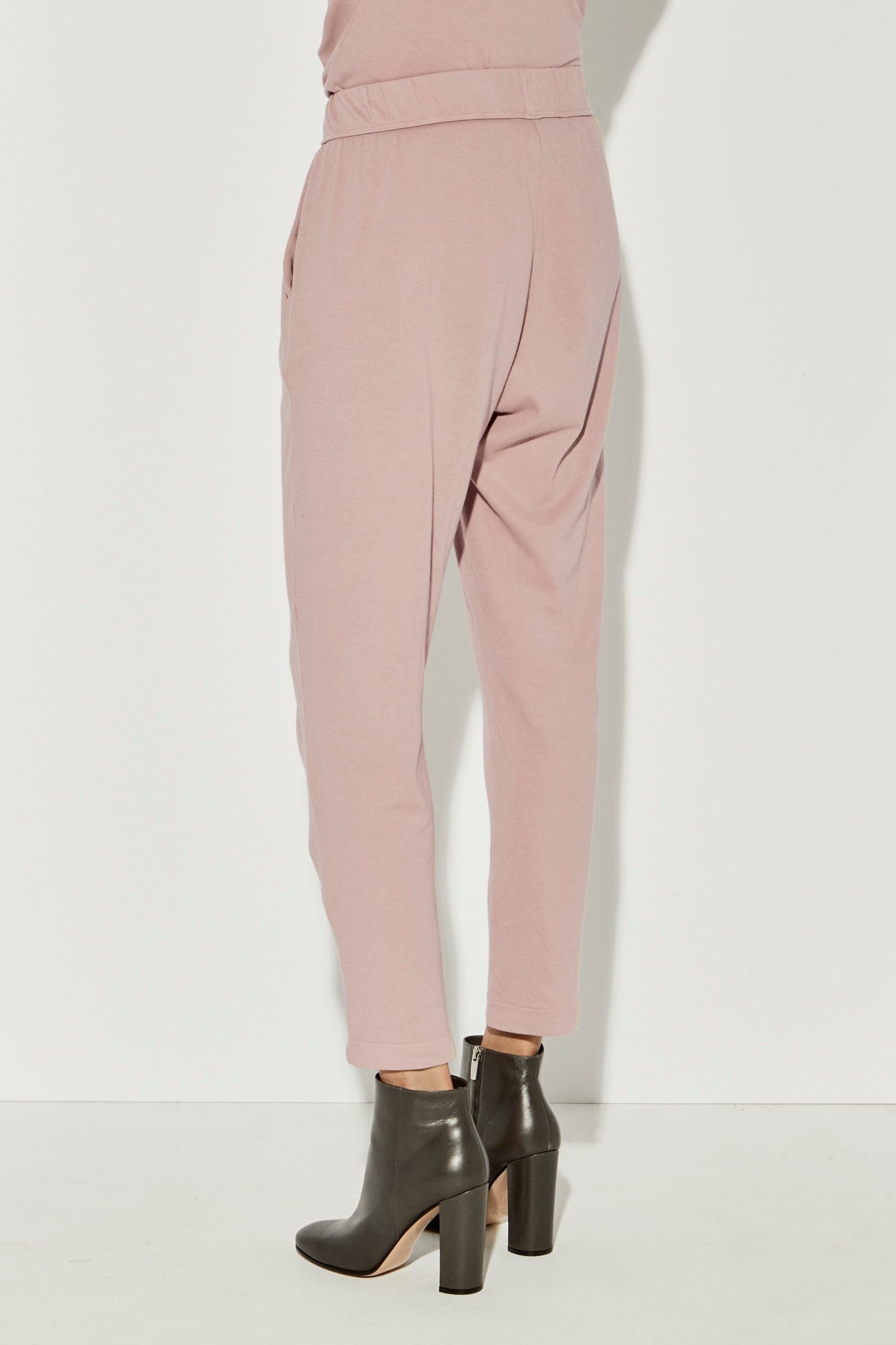 Petal Pink Classic Jersey Easy Pant Back Close-Up View